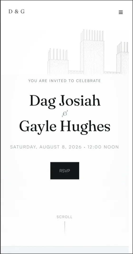 Dag & Gayle's wedding website