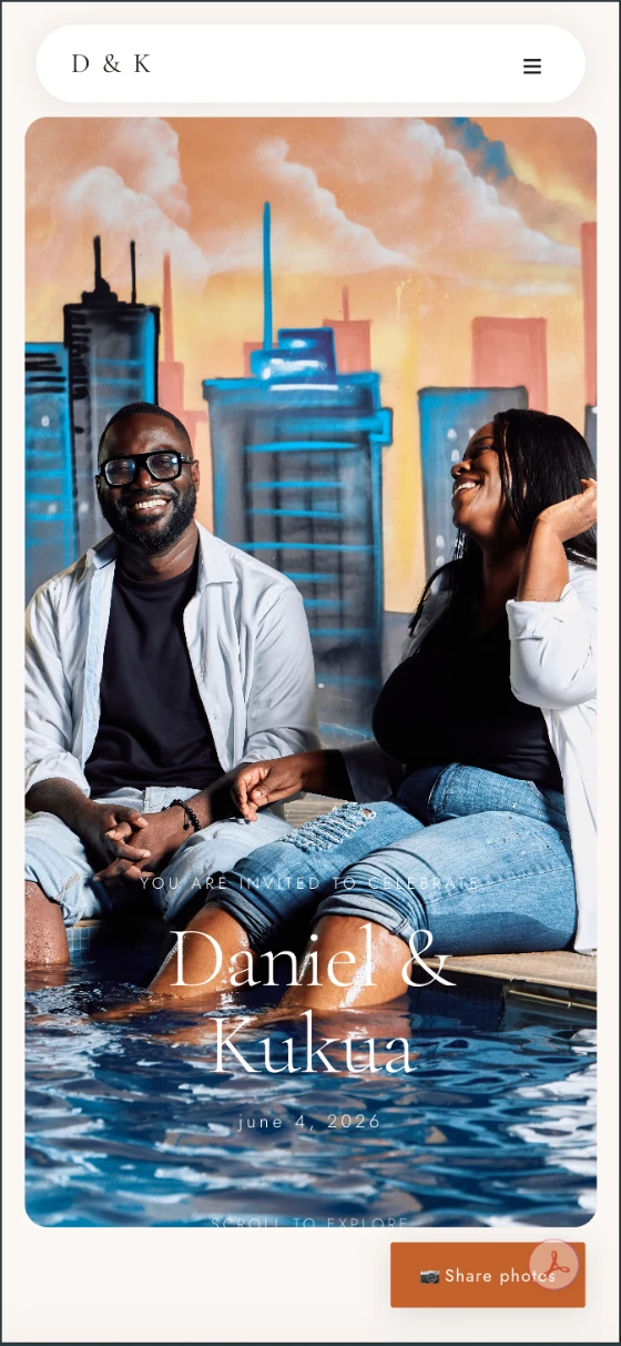 Daniel & Kukua's wedding website
